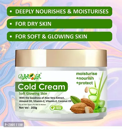 BROER Cold Cream For Dry Skin Men  Women With The Goodness of Aloe Vera Almond Vitamin C E-thumb5