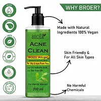 BROER Acne Clean 1% Salicylic Acid Body Wash - with Tea Tree Oil for Oily  Acne Prone Skin | Tea Tree Shower Gel | Salicylic Acid Shower Gel | SLS  Paraben Free - 200ml-thumb3