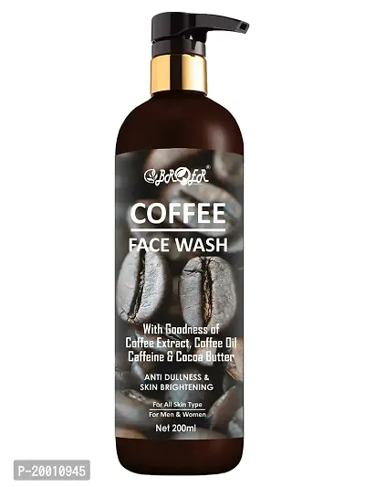 BROER Coffee Face Wash 200ml | For Anti- Dullness  Skin Brightening | Daily-Use Face Cleanser for Women  Men | No Paraben  Sulphate