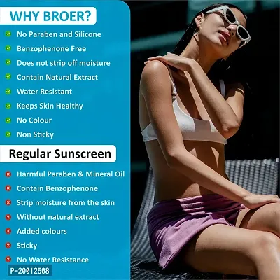 BROER Naturals SPF 50 Sunscreen Lotion ICY Freshness | Enriched with Menthol  Peppermint | Uva  Uvb Protection | Water Resistance - (pack of 3) 300ml-thumb4