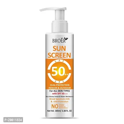 Sunscreen Lotion SPF 50 PA++++ UV A  UV B Protection, Water Resistant, Non Sticky, Leaves No White Cast | Sunscreen SPF 50 | Sunscreen for Women SPF50-100ml-thumb3