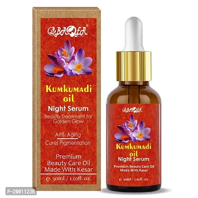 BROER Kumkumadi Tailam Face Serum with Saffron, Natural kumkumadi Face Oil for Dry to Normal Skin for Glowing Skin, Soothing  Moisturization 30ml-thumb0