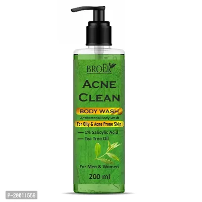 BROER Acne Clean 1% Salicylic Acid Body Wash - with Tea Tree Oil for Oily  Acne Prone Skin | Tea Tree Shower Gel | Salicylic Acid Shower Gel | SLS  Paraben Free - 200ml