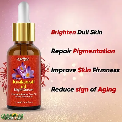 BROER Kumkumadi Tailam Face Serum with Saffron, Natural kumkumadi Face Oil for Dry to Normal Skin for Glowing Skin, Soothing  Moisturization 30ml-thumb5