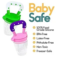 Aabhir Traders New Born Baby Spoon Feeding Bottle with Fruit Nibbler Multicolor- Combo Pack-thumb2