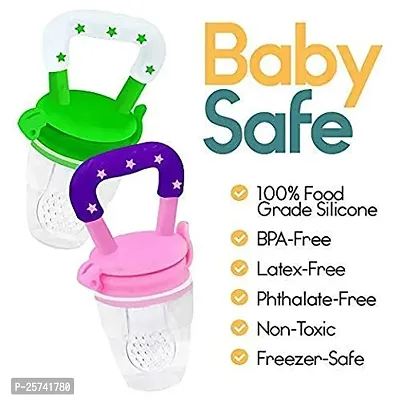 Aabhir Traders New Born Baby Spoon Feeding Bottle with Fruit Nibbler Multicolor- Combo Pack-thumb3