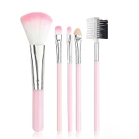 Women's  Girl's Aabhir Traders clour Makeup Kit and 5 Pink Makeup Brushes Set, 6 Sponges Pack and 1 36H Waterproof Liquid Eyeliner - (Pack of 13)-thumb3