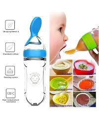 Aabhir Traders New Born Baby Spoon Feeding Bottle with Fruit Nibbler Multicolor- Combo Pack-thumb1