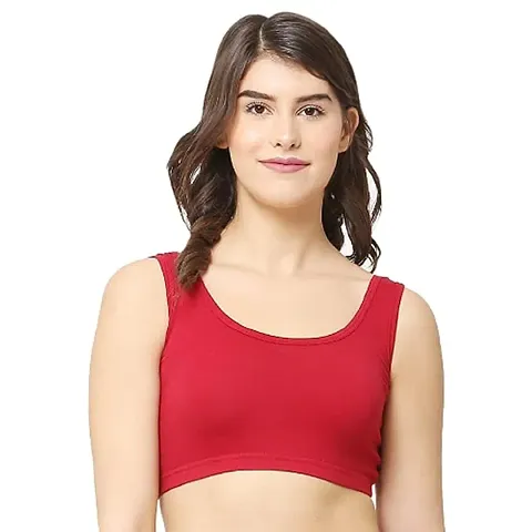 Buy Envie Women's Cotton Padded Sports Bra/Removable Pad, Racerback, Full  Coverage, Non-Wired, T-Shirt Type Bra/Workout/Yoga Ladies Inner Wear Daily  Use Sports Bra Online In India At Discounted Prices