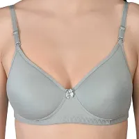 Saklana Women's Cotton Lightly Padded Non-Wired T-Shirt Bra Combo Pack of 3-thumb2