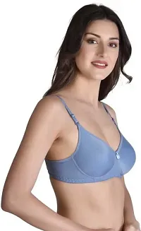 Saklana Women's Cotton Lightly Padded Non-Wired T-Shirt Bra Combo Pack of 3-thumb4