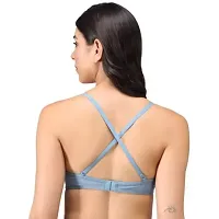 Saklana Women's Cotton Lightly Padded Non-Wired T-Shirt Bra Combo Pack of 3-thumb3