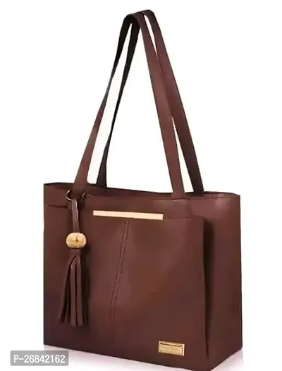 Stylish Brown Synthetic  Handbags For Women-thumb0