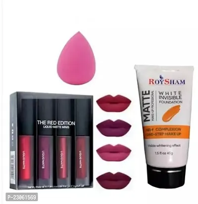 Roysham Fixer Spray, Primer, Foundation, Contour And Highlighter Stick, Compact Powde