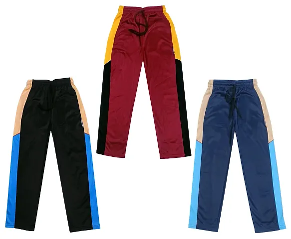 Stylish Fancy Solid Regular Fit Lower-Track Pant Combo Pack Of 3