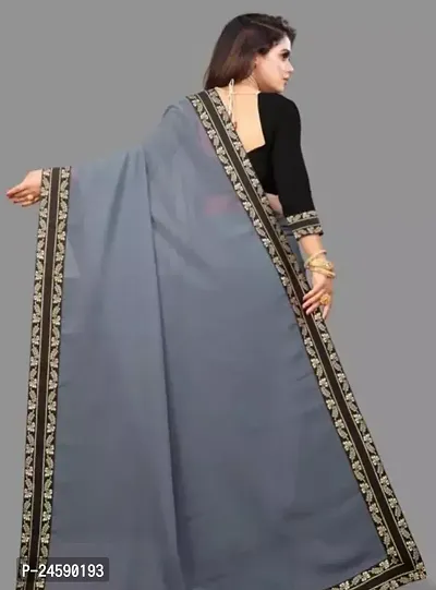 Fancy Cotton Saree With Blouse Piece For Women-thumb2