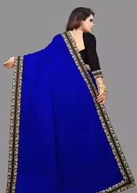 Fancy Cotton Saree With Blouse Piece For Women-thumb1