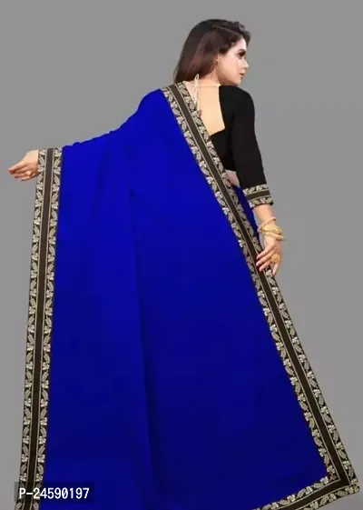 Fancy Cotton Saree With Blouse Piece For Women-thumb2