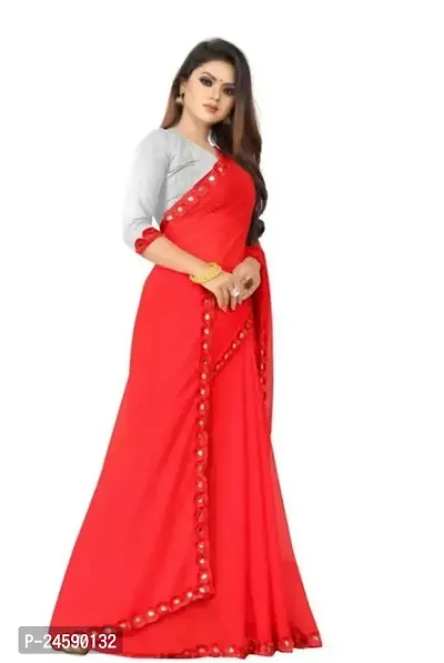 Fancy Cotton Saree With Blouse Piece For Women-thumb2