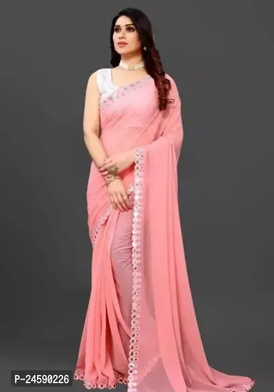 Fancy Cotton Saree With Blouse Piece For Women-thumb0