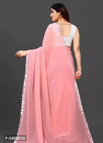 Fancy Cotton Saree With Blouse Piece For Women-thumb2