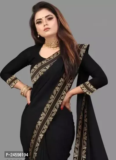 Fancy Cotton Saree With Blouse Piece For Women-thumb0