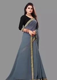 Fancy Cotton Saree With Blouse Piece For Women-thumb1