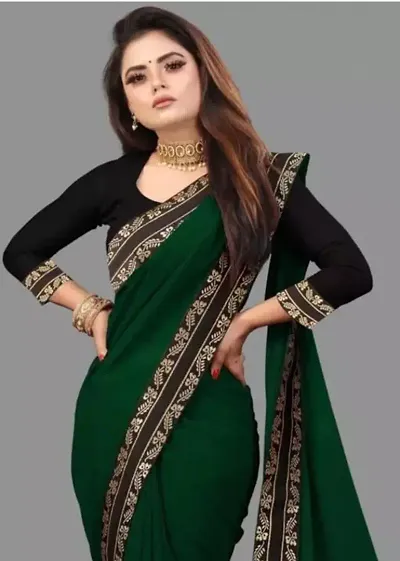 Fancy Saree With Blouse Piece For Women