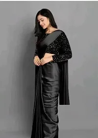 Fancy Cotton Saree With Blouse Piece For Women-thumb1