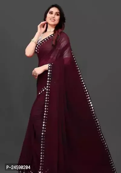 Fancy Cotton Saree With Blouse Piece For Women-thumb0