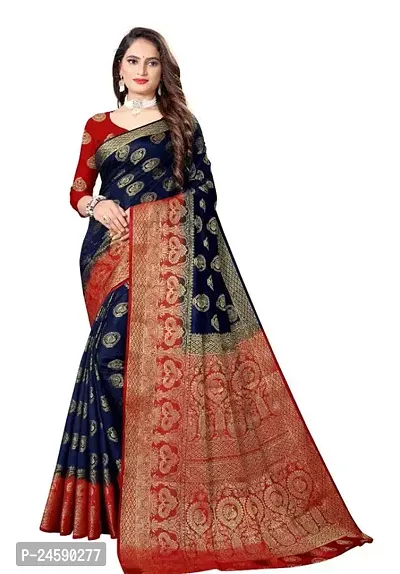 Fancy Cotton Saree With Blouse Piece For Women