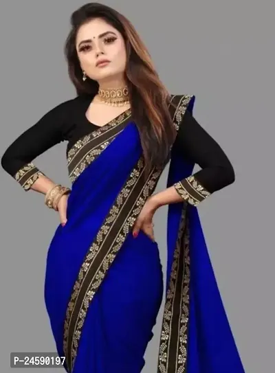 Fancy Cotton Saree With Blouse Piece For Women-thumb0