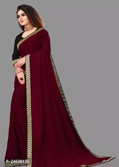 Fancy Cotton Saree With Blouse Piece For Women-thumb0