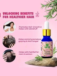 SARVA by Anadi Rosemary Essential Oil for Hair Growth | 100% Natural Undiluted For Hair Fall Control, Nourishment, Skin Care  Hair Strengthening | regrowth | All Hair  Skin Types | 15 ML-thumb2