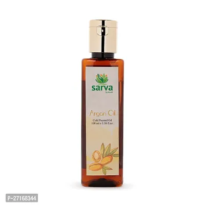 SARVA 100% Pure Natural Argan Oil 100 ML For Helps Control Hair Fall  Promotes Hair Growth | Paraben Free | Cold - Pressed Organic Oil For Skin Cruelty Free  Vegan-thumb0
