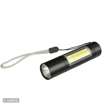 ZIGLY Mini XPE+COB LED Flashlight 3 Modes Torch Light,Black