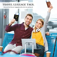 Linist Passport Holder and Luggage Tags , 1 Pcs PU Passport Holder Set Luggage Label Identifiers Name and Address Tags for Bags,Passport Holder case (Black)-thumb4
