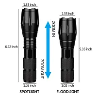 Linist LED Flashlight Torch, 5 Modes Tactical Flashlight, IPX5 Water Resistant, High Lumen, Zoomable Flashlight for Camping, Outdoor, Hiking, Emergency-thumb3