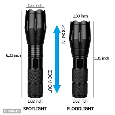 Linist LED Flashlight Torch, 5 Modes Tactical Flashlight, IPX5 Water Resistant, High Lumen, Zoomable Flashlight for Camping, Outdoor, Hiking, Emergency-thumb4