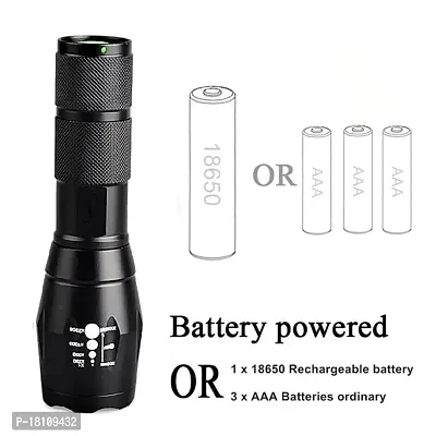 Linist LED Flashlight Torch, 5 Modes Tactical Flashlight, IPX5 Water Resistant, High Lumen, Zoomable Flashlight for Camping, Outdoor, Hiking, Emergency-thumb3