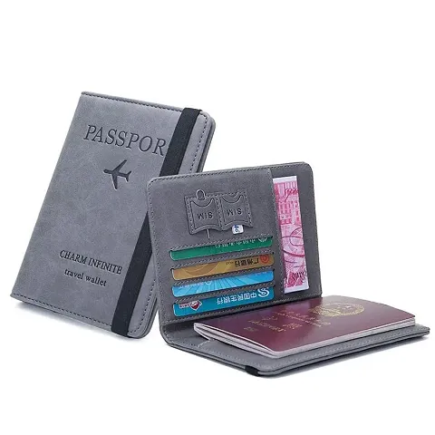 Linist Passport Holder Cover Wallet RFID Blocking PU Leather Travel Document Holder, Card Case Travel Accessories for Women Men