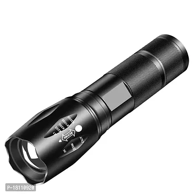 Linist High Powered Handheld T6 Led Aluminium Flashlight Light Torch Lamp, Portable LED Flashlight with Adjustable Focus and 3 Light Modes