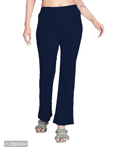 Buy Women Navy Solid Formal Regular Fit Trousers Online - 654951 | Van  Heusen