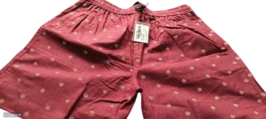 Stylish Red Cotton Printed Regular Shorts For Men