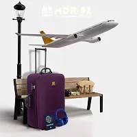 Trolley Bag (20inch) Polyester Check-In Soft Case Trolley Bag/Suitcase for Travel (Purple) Pack of 1-thumb3