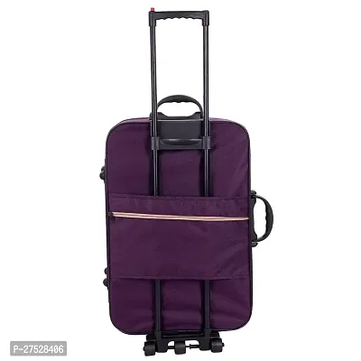 Trolley Bag (20inch) Polyester Check-In Soft Case Trolley Bag/Suitcase for Travel (Purple) Pack of 1-thumb5