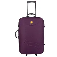 Trolley Bag (20inch) Polyester Check-In Soft Case Trolley Bag/Suitcase for Travel (Purple) Pack of 1-thumb1