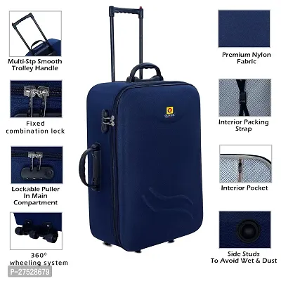 Trolley Bag (20inch) Polyester Check-In Soft Case Trolley Bag/Suitcase for Travel (Blue) Pack of 1-thumb0