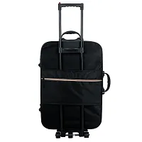 Combo Trolley Bag (20inch+24inch) Polyester Check In Soft Case Trolley / Bag Suitcase for Travel Black-thumb3