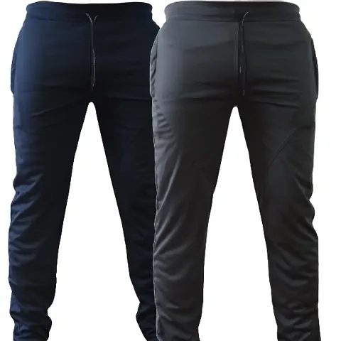 Hot Selling Polyester Regular Track Pants For Men Pack of 2